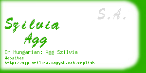 szilvia agg business card